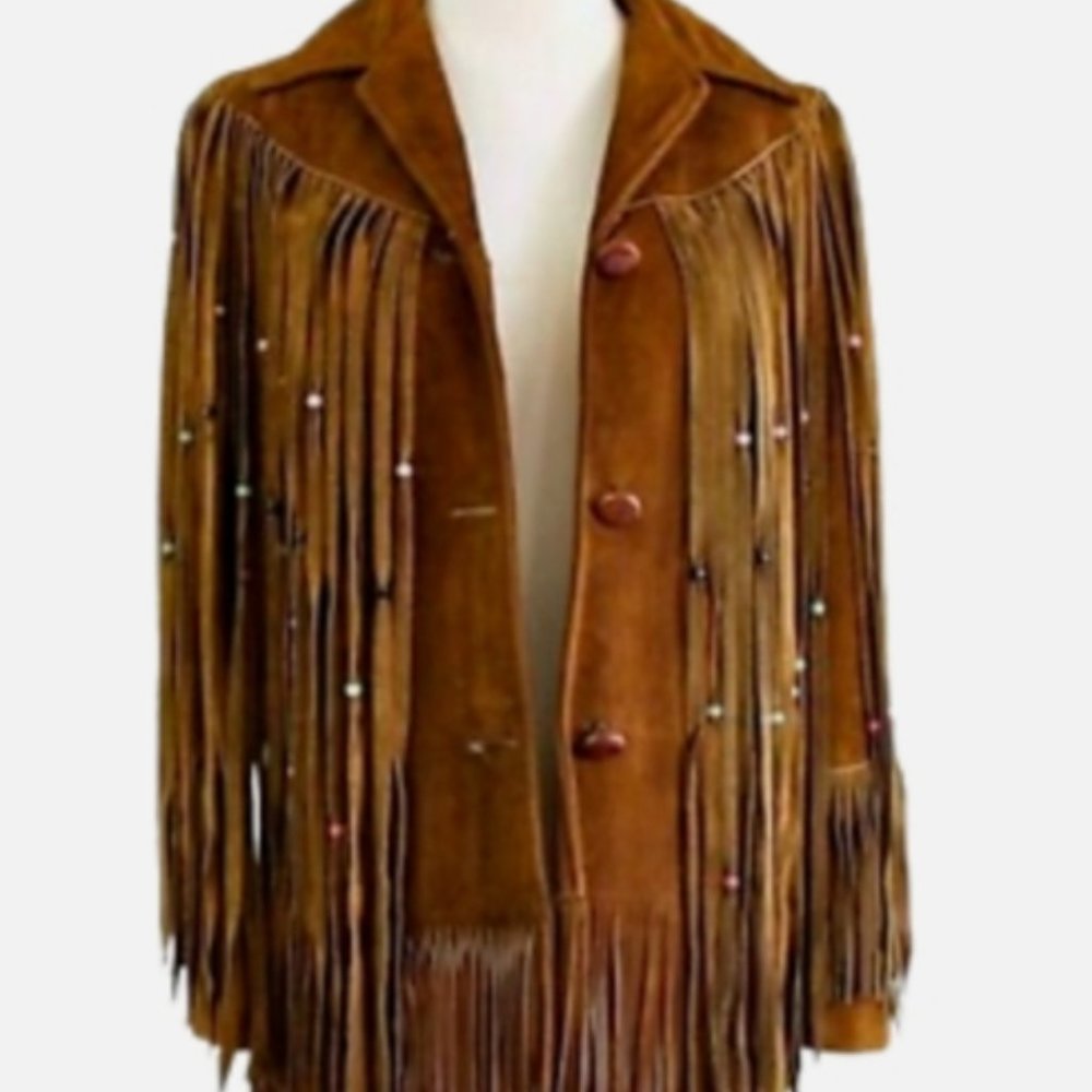 BOHO Festival Fringe Suede Coat Never Worn